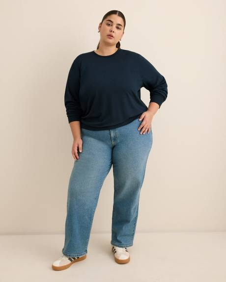 Boyfriend-Fit Crewneck Sweatshirt - PENN. Essentials