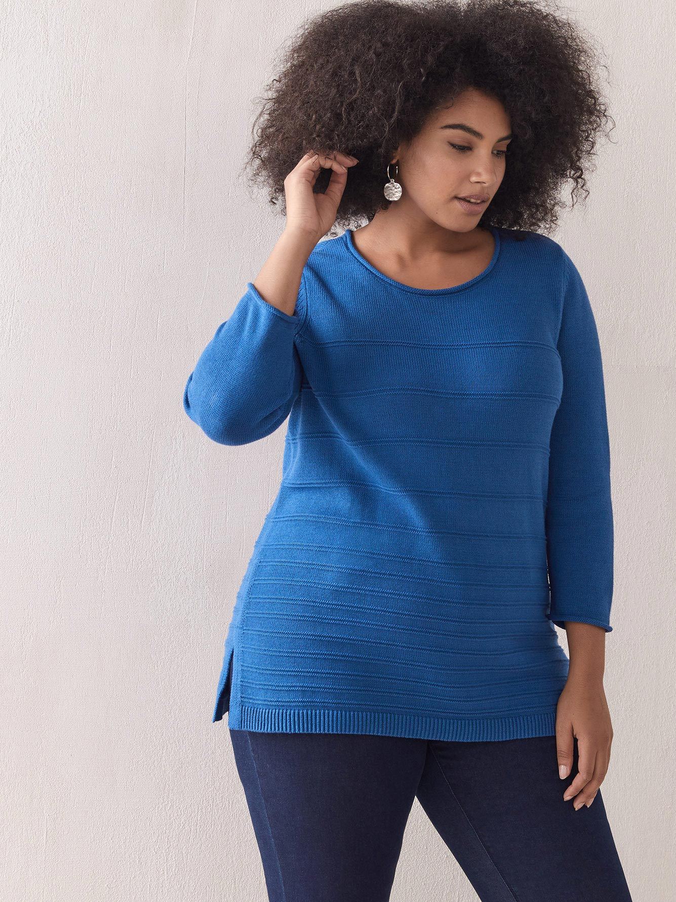 Scoop Neck Cotton Sweater - In Every Story | Penningtons