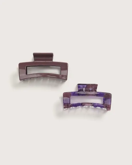 Square Hair Clips, Set of 2