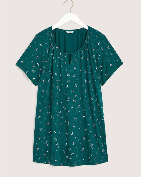 Responsible, Printed Short-Sleeve Knit Tunic