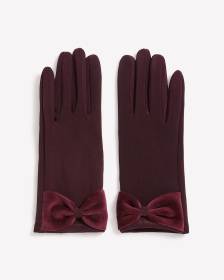 Gants habillés en tricot avec boucle au poignet