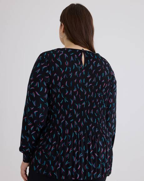 Responsible, Pleated A-Line Blouse