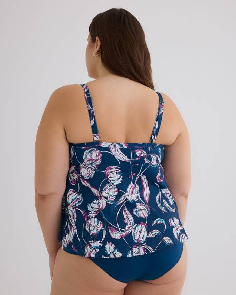 Tankini imprimé à coupe trapèze