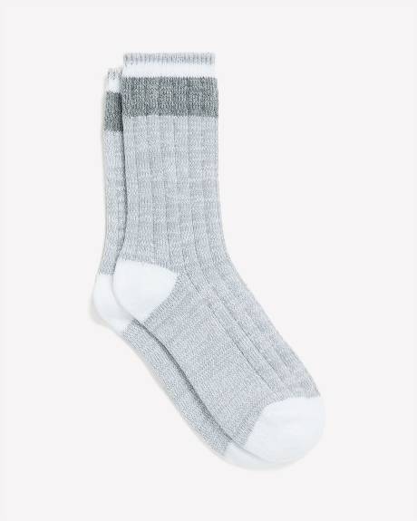 Tonal Colourblock Cozy Socks - ti Voglio
