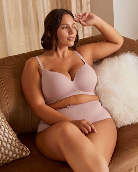 Wireless Plunge Bra With Mesh At Back - Déesse Collection