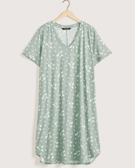 Robe de nuit ultra douce avec imprimé papillon - tiVOGLIO