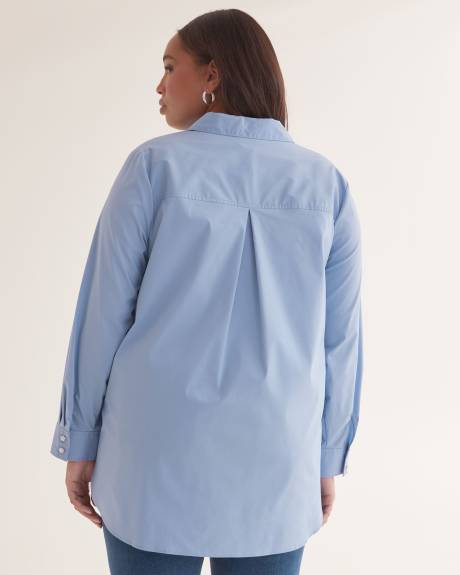 Poplin Jewel Buttoned Down Shirt