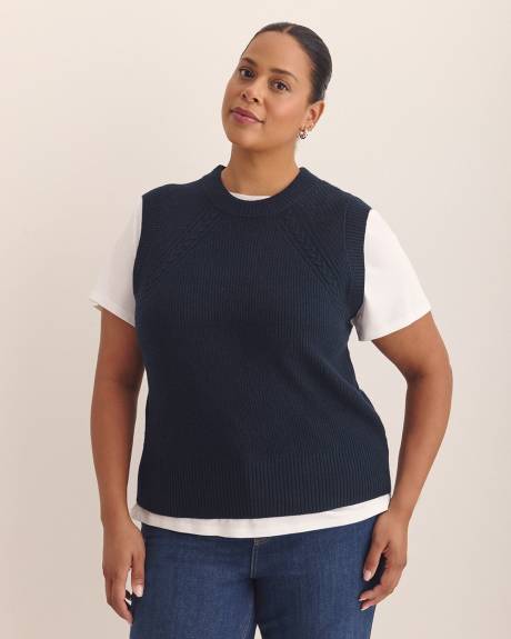 Responsible, Cable Knit Sweater Vest