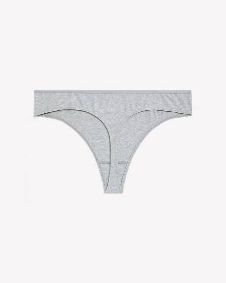 Culotte tanga en m&eacute;lange de coton &agrave; imprim&eacute; de coeurs - ti Voglio