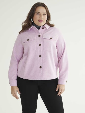 Solid Trucker Shacket