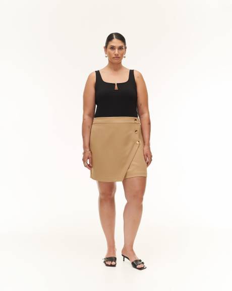 Natural Asymmetrical Skort - Addition Elle