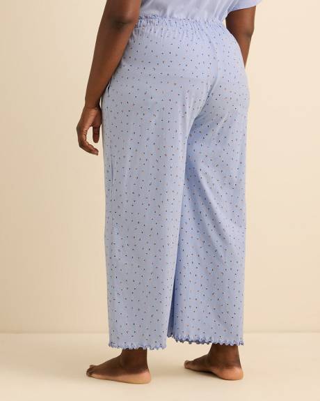 Pantalon de pyjama semi-&eacute;vas&eacute; imprim&eacute;, longueur cheville - ti Voglio