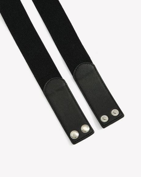 Ceinture élastique noire avec boucle à maillons - Addition Elle
