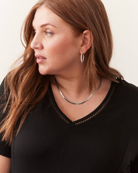 Haut à taille princesse, coupe trapèze, tissu responsable