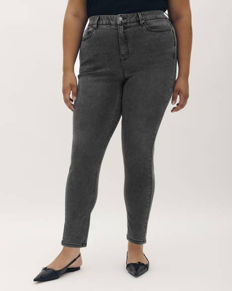 Jegging gris, coupe galbée, tissu responsable - Addition Elle