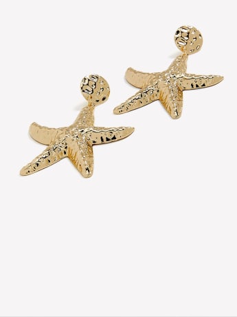 Textured Starfish Earrings