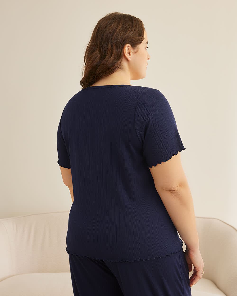 Ribbed pyjama top 2025