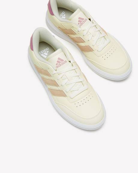 Regular Width, Faux Leather Courtblock Sneakers with Satin - adidas