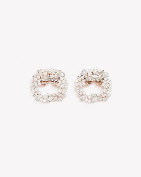 Rose Gold Shoe Clips, Set of 2