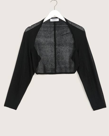 Long-Sleeve Cropped Bolero Cardigan - Addition Elle