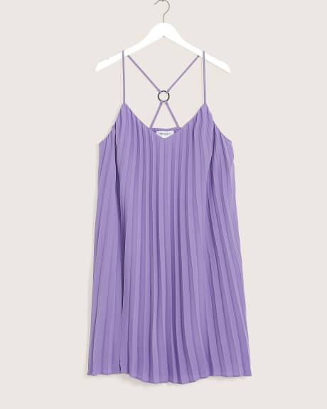 Robe plissée sans manches, tissu responsable - Addition Elle