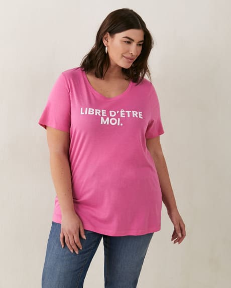 Boyfriend Fit Short Sleeve UNeck TShirt Penningtons