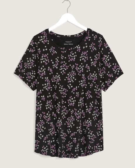 Responsible, Printed Modern-Fit Crew Neck Tee - Addition Elle