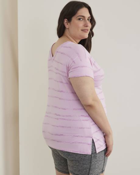 T-shirt tunique imprimé avec encolure en V - Active Zone