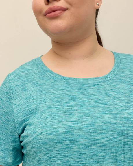 Ribbed Short-Sleeve Tee - Active Zone