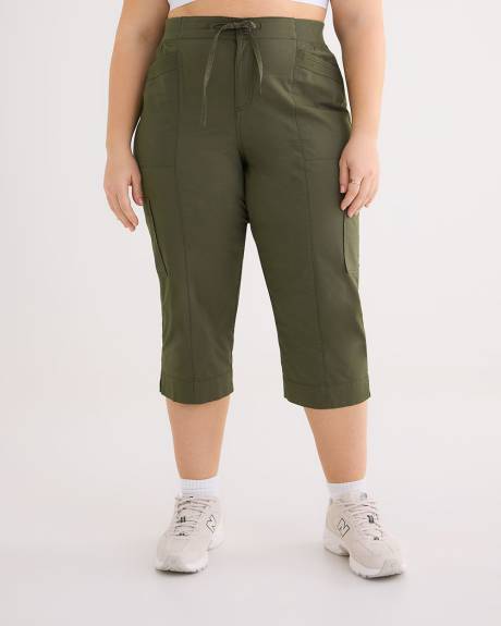 Cotton Capri with Ribbed Waistband