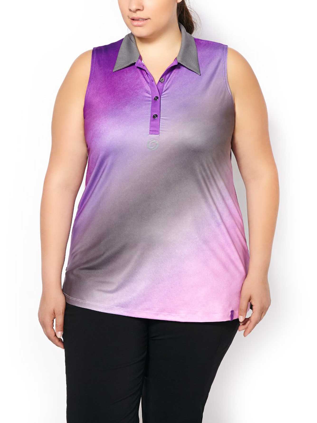 plus size sleeveless polo