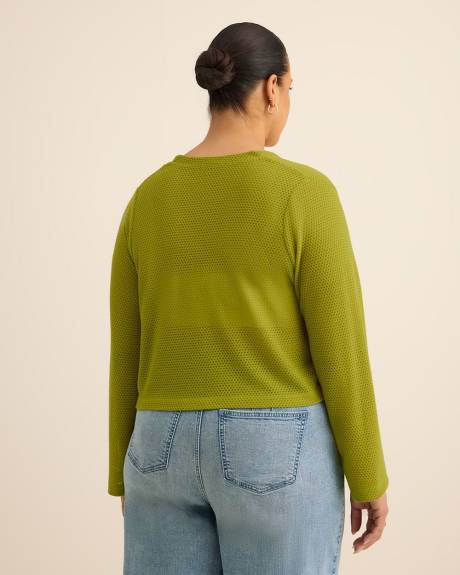 Cardigan nou&eacute; &agrave; manches cloches