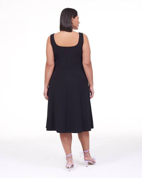 Sleeveless Fit and Flare Midi Dress - Addition Elle