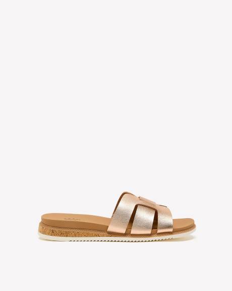 Wide Width, Flat Double-H Strap Sandal - Skechers