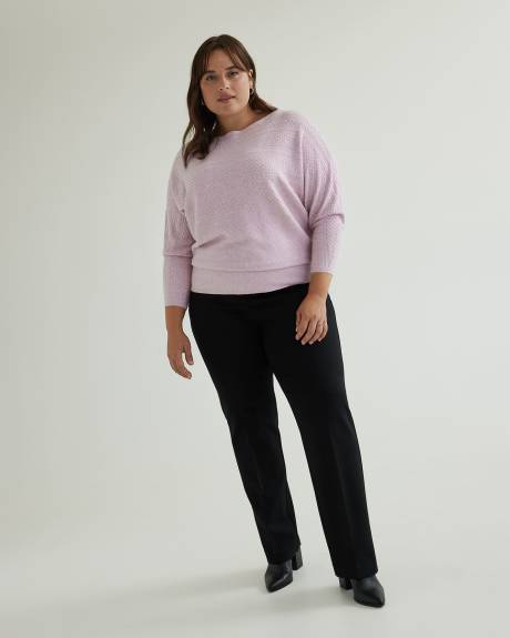 Black Essential Ponte de Roma Sculpting Straight-Leg Pant