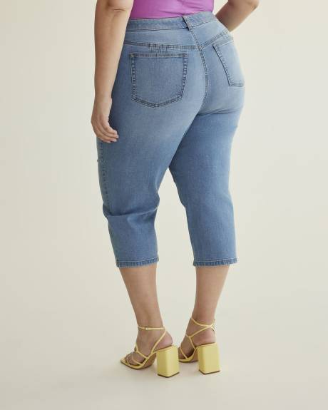 Responsible, Curvy-Fit Denim Capri, Medium or Light Wash - d/C JEANS