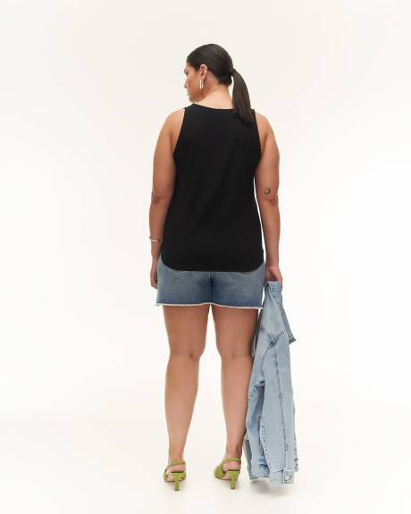 Ribbed Knit Racer Back Cami - Addition Elle