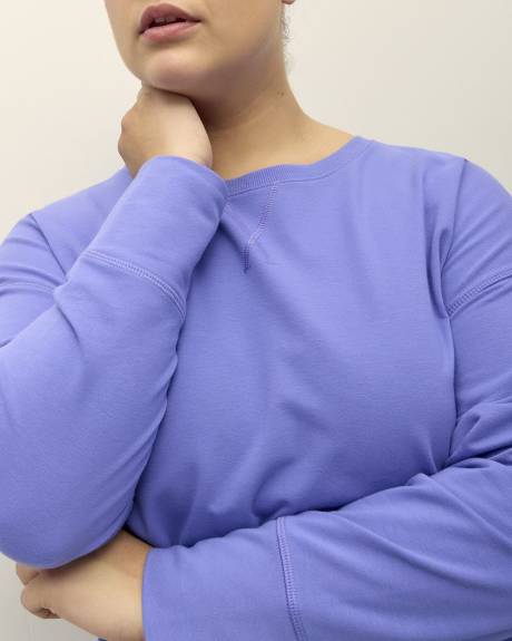 French Terry Crewneck Tunic Top - Active Zone