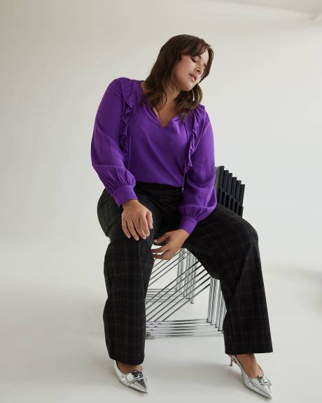 Long Ruffled Blouse