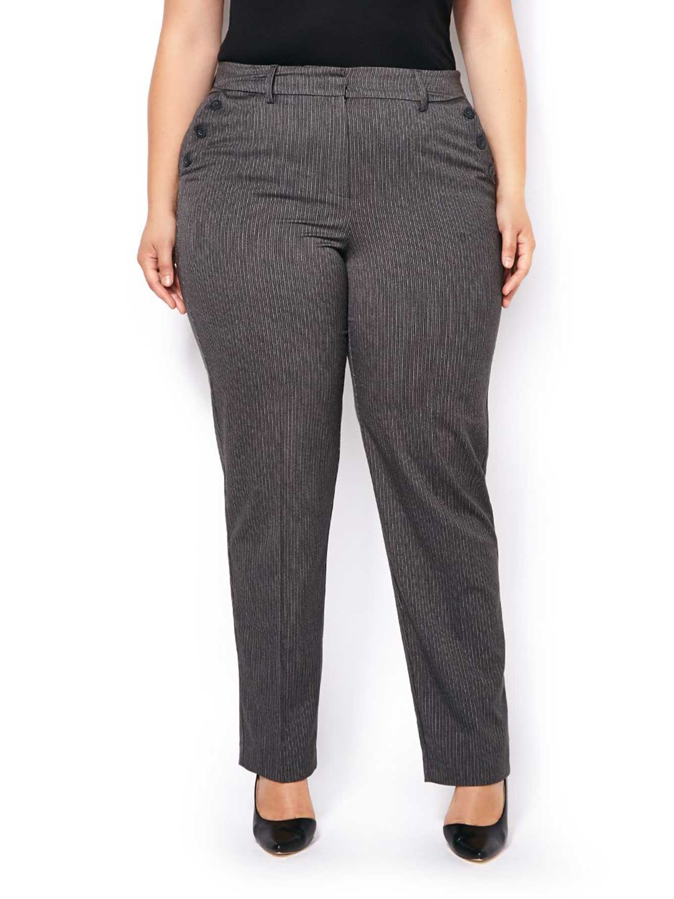 striped straight leg pants