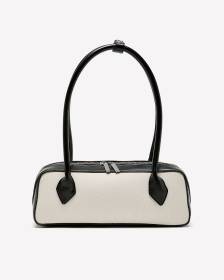 Black and White Baguette Canvas Bag