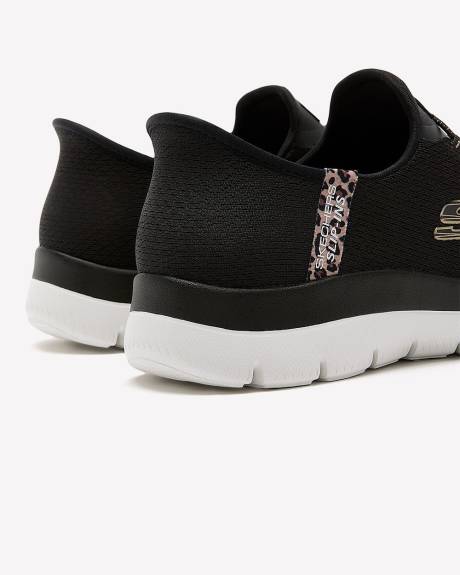 Chaussure à enfiler Summits avec détail à motif léopard, pour pied large - Skechers