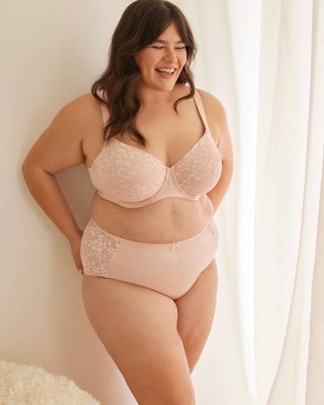 Breathable Underwire T-Shirt Bra with Lace - ti Voglio