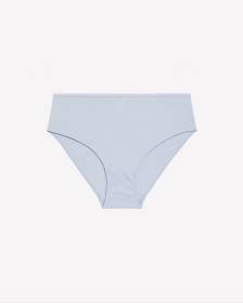 High-Cut Blue Ribbed Microfibre Brief - ti Voglio