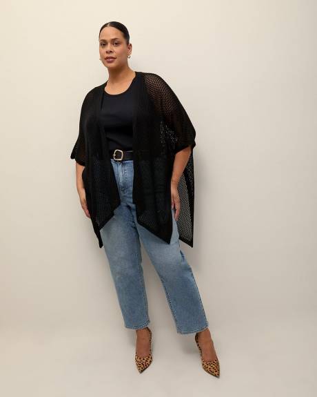 Open Stitch Knit Cape