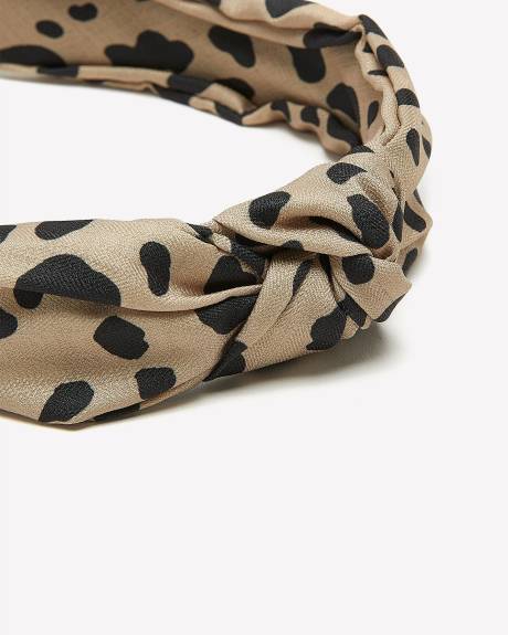 Animal-Print Knotted Headband