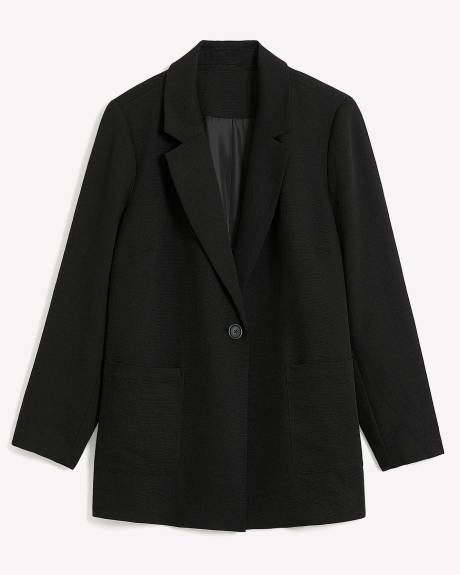 Long Blazer with Side Slits - Addition Elle