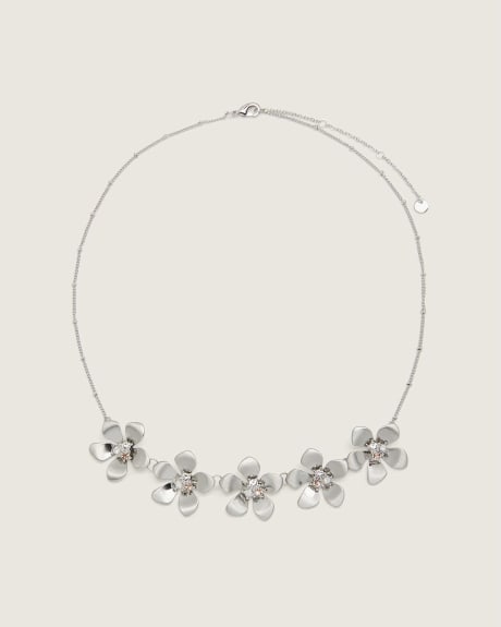 Flower And Stone Short Necklace - In Every Story