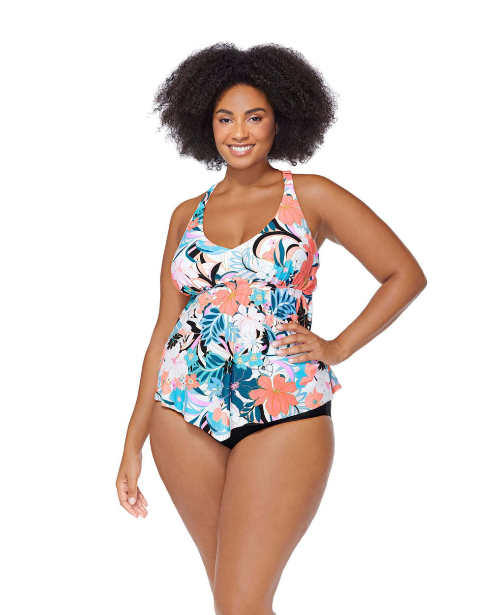 Floral Print Trinidad Tankini Top Raisins Curve Penningtons