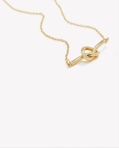 Short Dainty Golden Chain with Knotted Detail
